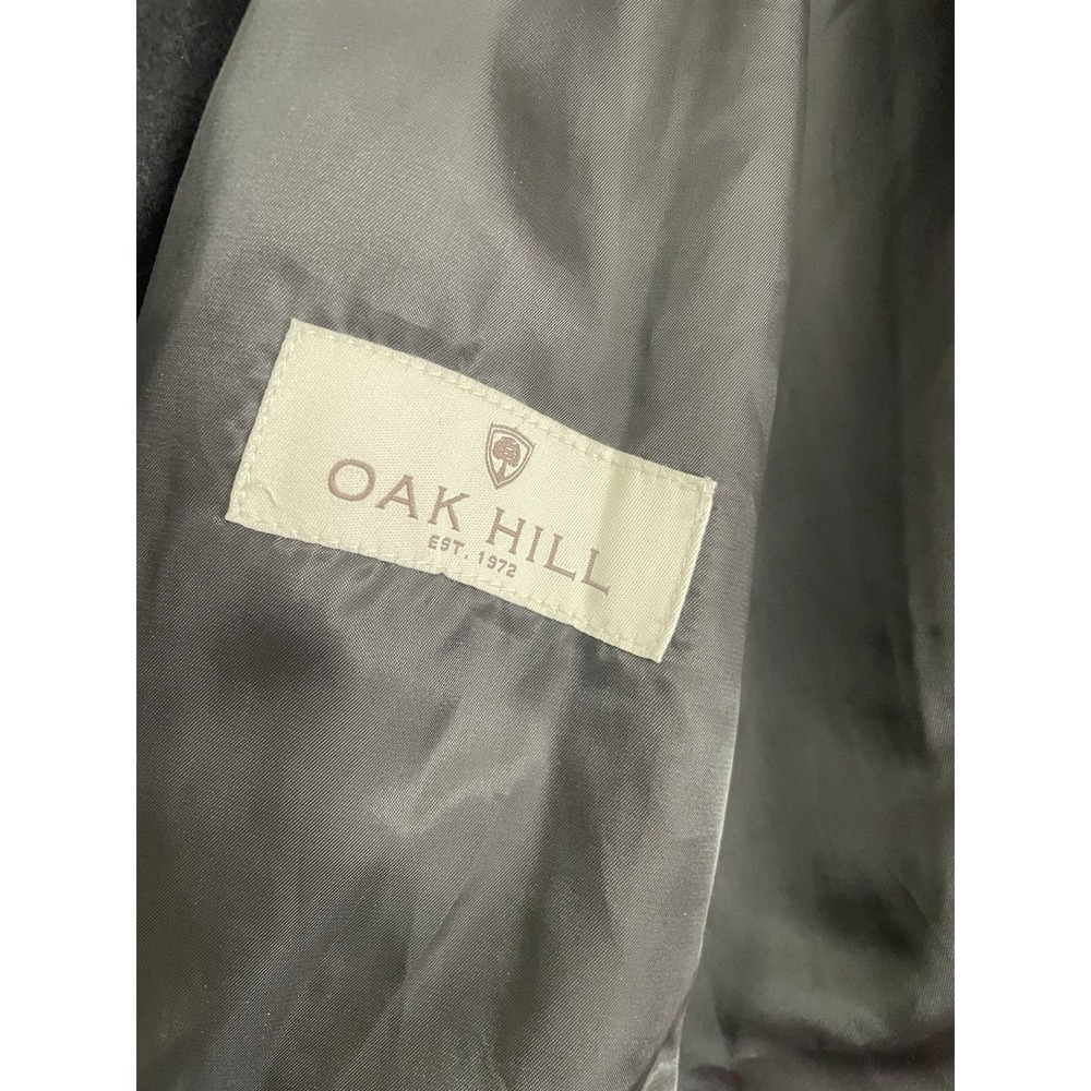 Oak Hill Men 3XLT Coat Black Wool Blend Full Zip Button Classic Jacket 54L/56L - Picture 3 of 12